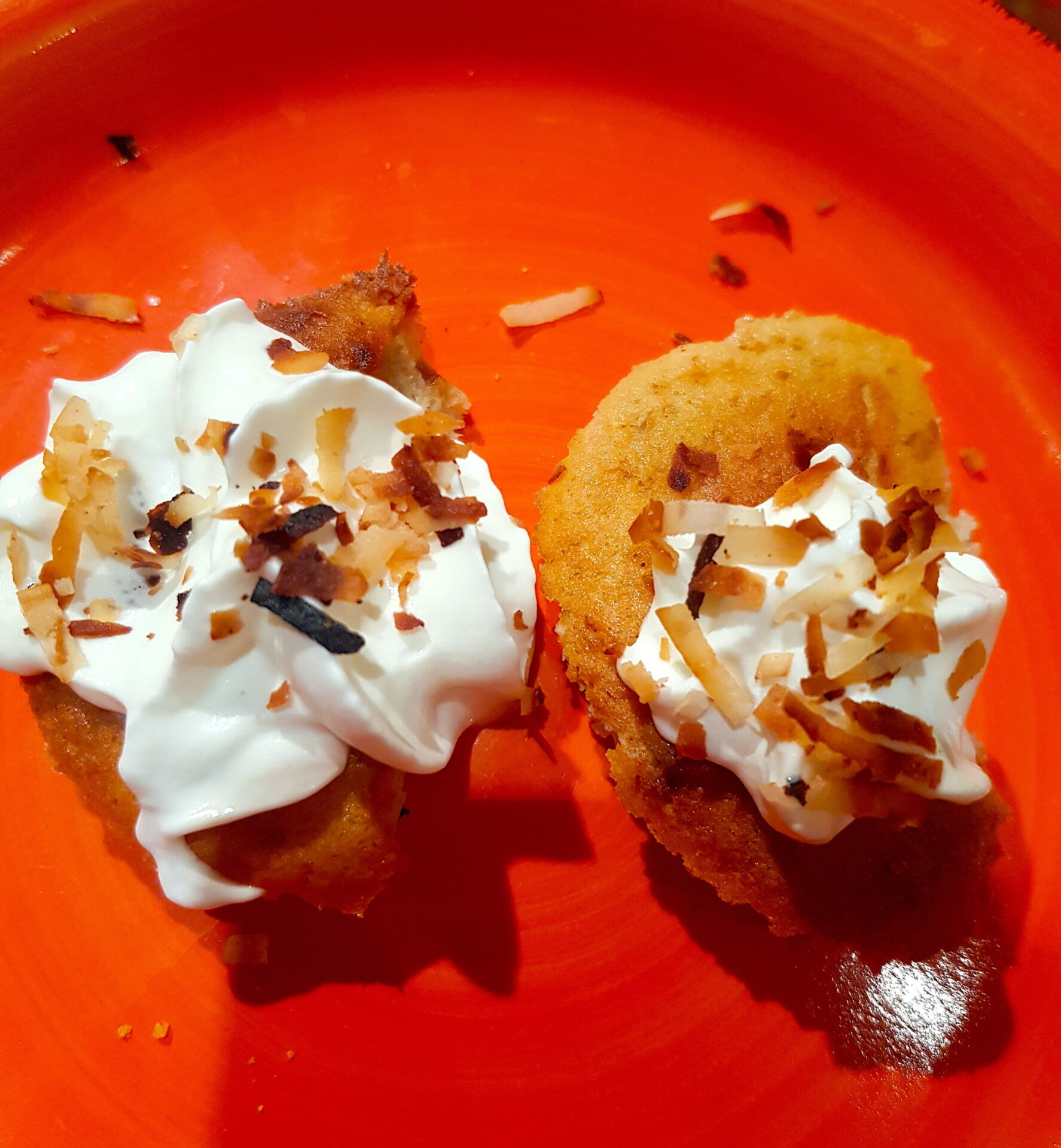 AirFried Coconut Custard Cupcakes