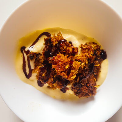 Airfried Coconut Caramel Crumble