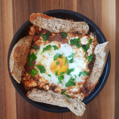 Airfried Shakshouka with Feta Cheese