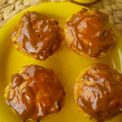 Air Fried Dulce de Leche Banana Muffins