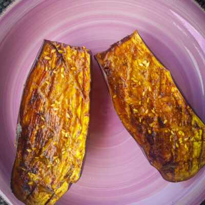 Air Fried Honey Mustard Eggplant