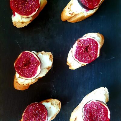 Air Fried Ricotta Fig Crostini