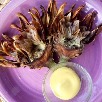 Air fried artichoke